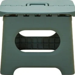 Pallar>Fällbar pall, 8,6 tum höjd Heavy Duty hopfällbar pall, kök plast liten halkfri hopfällbar pall med handtag (grön, storlek: L)