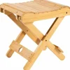 Pallar>Fällbar pall i massivt trä - Portabel pall för hemmet, gaming, fiske, fungerar i sovrum, trädgård, trä, 29x28x26 cm