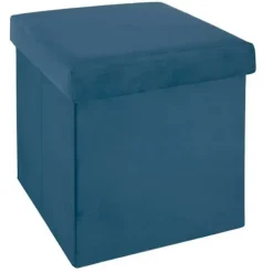 ATMOSPHERA CRÉATEUR D'INTÉRIEUR Sittpuffar>Fällbar puff "Tess" i tt sammetsmaterial - Atmosphera inredningsdesigner
