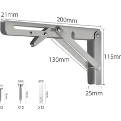 Hyllor>Fällbara konsoler 30 cm, fällbara hyllkonsoler, fällbara väggkonsoler