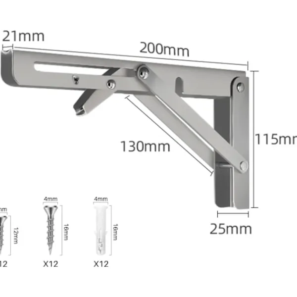Hyllor>Fällbara konsoler 30 cm, fällbara hyllkonsoler, fällbara väggkonsoler
