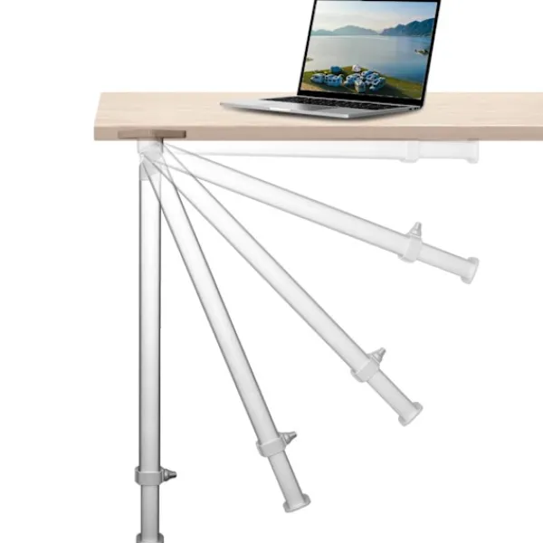 OEM Småbord>Fällbara teleskopiska bordben, justerbar höjd 21,3-36,6 tum, hållbar aluminiumlegering,Vit