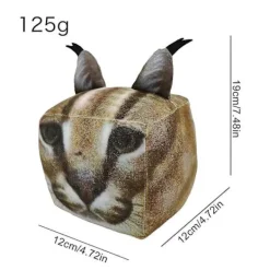 Sittpuffar>Floppa Plysch, stor Floppa Plysch Tecknad Katt Plyschleksak, Floppa Leksak Plysch Stoppning, 19 cm Hög, mjuk och söt för vänner och fans