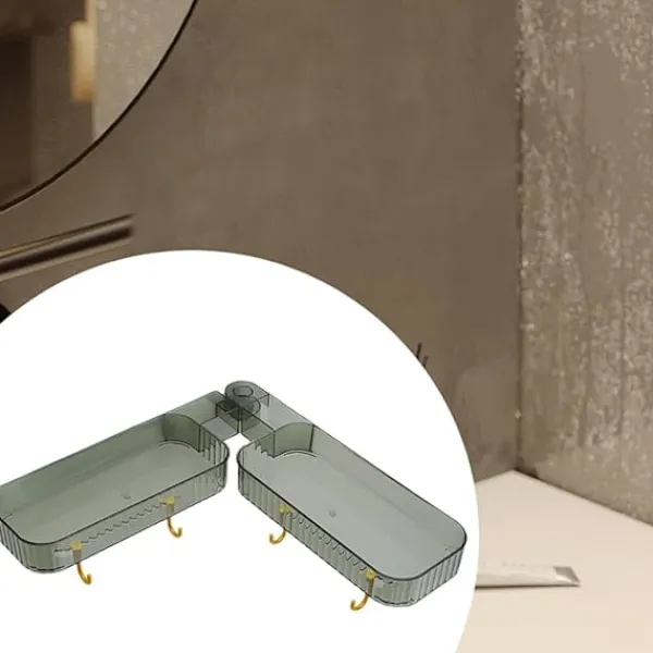 Hyllor>Flytande hörnhyllor, Väggmonterad Roterande Hörnhylla | U-formade väggmonterade hyllor & lådor,Effektiv hörnhylla ihålig design