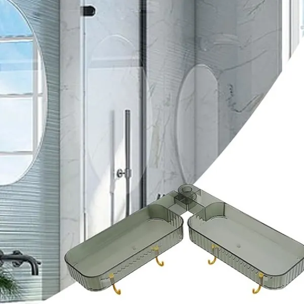 Hyllor>Flytande hörnhyllor, Väggmonterad Roterande Hörnhylla | U-formade väggmonterade hyllor & lådor,Effektiv hörnhylla ihålig design