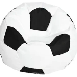 Sittsäckar>Fotboll Oxfordduk Barn Beanbag Cover För Barn Plyschdjursförvaring 3 Färger Att Välja - Vit 80cm - I lager