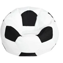 Sittsäckar>Fotboll Oxfordduk Barn Beanbag Cover För Barn Plyschdjursförvaring 3 Färger Att Välja - Vit 80cm - Utmärkt