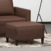 vidaXL Pallar>Fotpall brun 60x50x41 cm konstläder