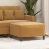 vidaXL Pallar>Fotpall brun 70x55x41 cm sammet