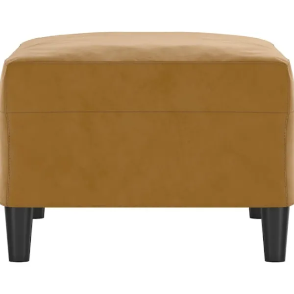 vidaXL Pallar>Fotpall brun 70x55x41 cm sammet