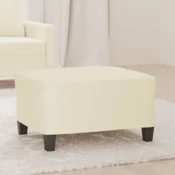 vidaXL Pallar>Fotpall gräddvit 70x55x41 cm konstläder