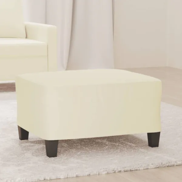 vidaXL Pallar>Fotpall gräddvit 70x55x41 cm konstläder