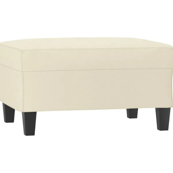 vidaXL Pallar>Fotpall gräddvit 70x55x41 cm konstläder