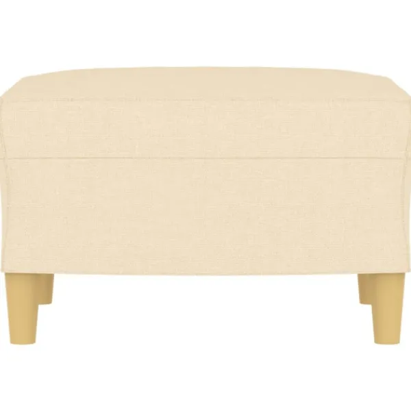 vidaXL Pallar>Fotpall gräddvit 60x50x41 cm tyg