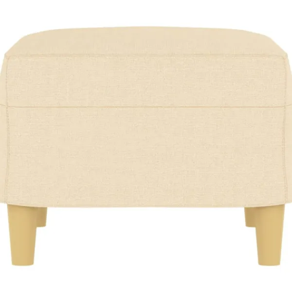 vidaXL Pallar>Fotpall gräddvit 60x50x41 cm tyg