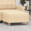 vidaXL Pallar>Fotpall gräddvit 70x55x41 cm tyg