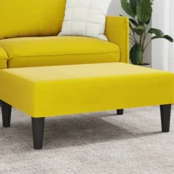 vidaXL Pallar>Fotpall Gul 77x55x31 cm sammet