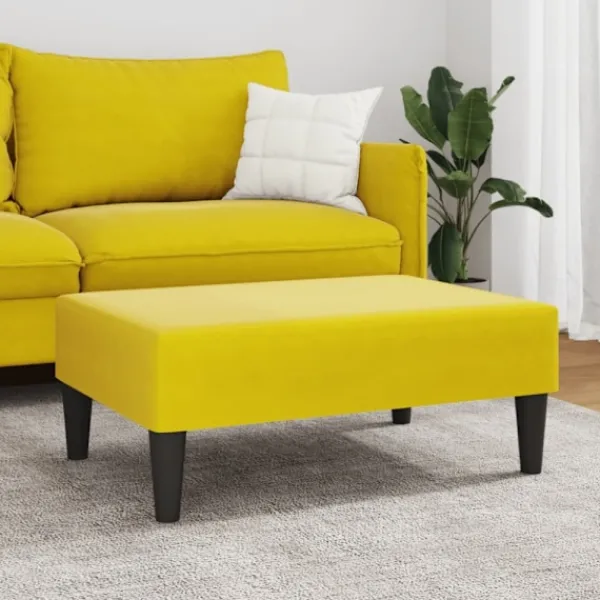 vidaXL Pallar>Fotpall Gul 77x55x31 cm sammet