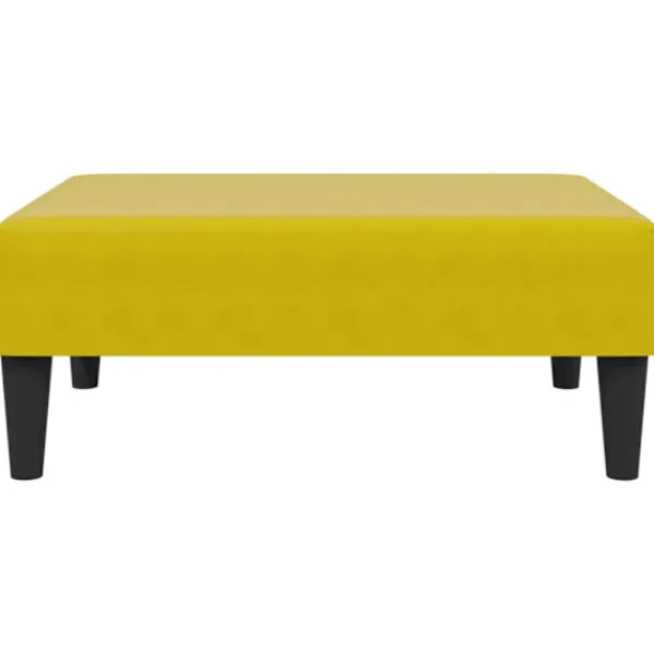 vidaXL Pallar>Fotpall Gul 77x55x31 cm sammet