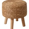 9054726972746 Pallar>Fotpall i pastoral stil, träsoffpallar, för sovrum, vardagsrum, sovrum, 28×28 CM, naturlig färg