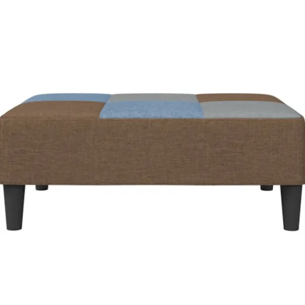 vidaXL Pallar>Fotpall lapptäcke 77x55x31 cm tyg