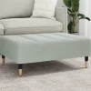 vidaXL Pallar>Fotpall Ljusgrå 77x55x31 cm sammet