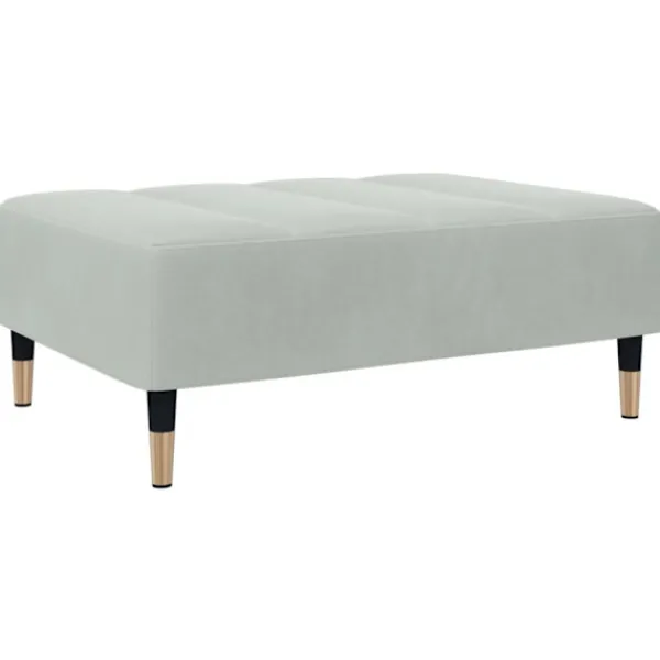vidaXL Pallar>Fotpall Ljusgrå 77x55x31 cm sammet