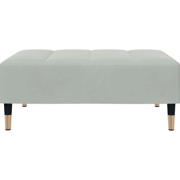 vidaXL Pallar>Fotpall Ljusgrå 77x55x31 cm sammet