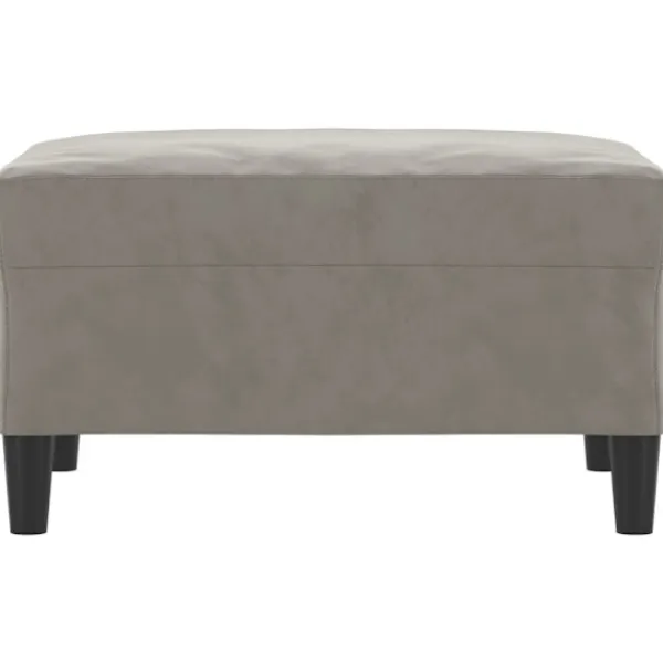 vidaXL Pallar>Fotpall Ljusgrå 70x55x41 cm sammet