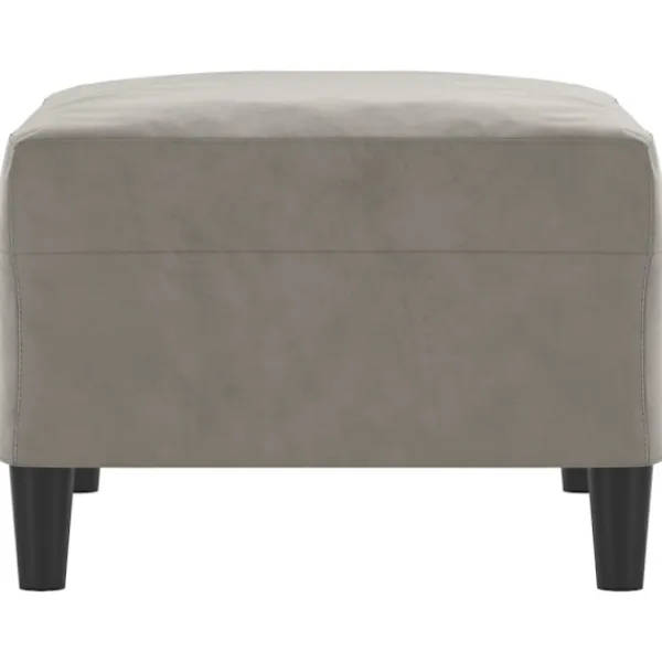 vidaXL Pallar>Fotpall Ljusgrå 70x55x41 cm sammet