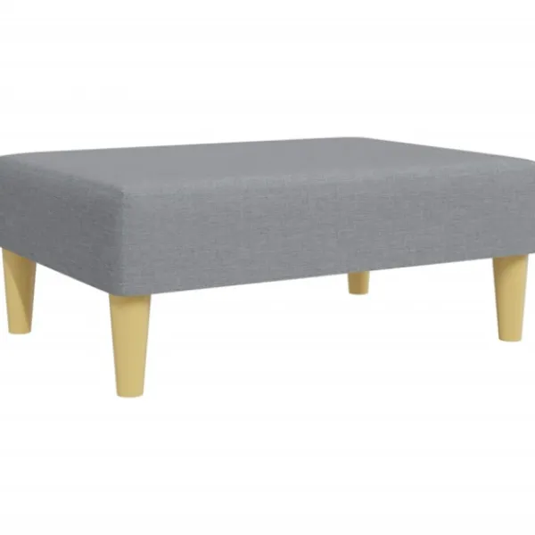 vidaXL Pallar>Fotpall Ljusgrå 77x55x31 cm tyg