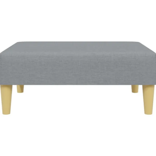 vidaXL Pallar>Fotpall Ljusgrå 77x55x31 cm tyg