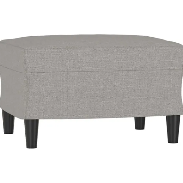 vidaXL Pallar>Fotpall Ljusgrå 60x50x41 cm tyg