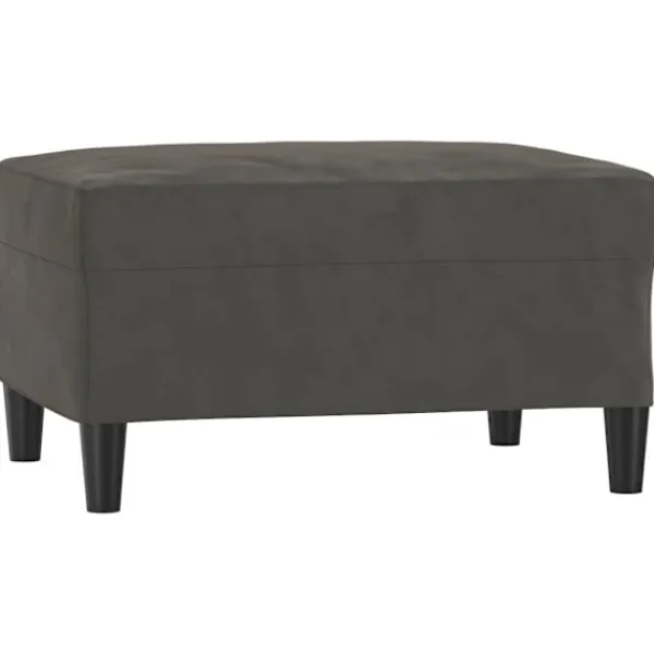 vidaXL Pallar>Fotpall mörkgrå 70x55x41 cm sammet