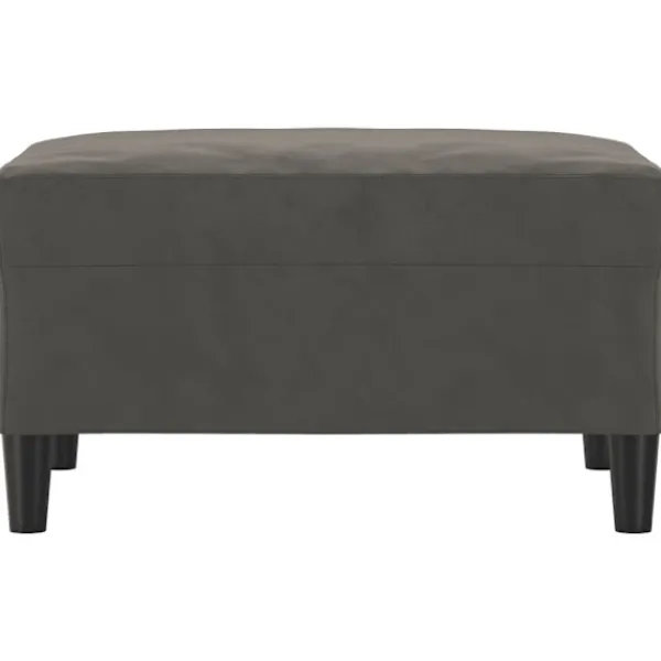 vidaXL Pallar>Fotpall mörkgrå 70x55x41 cm sammet