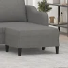 vidaXL Pallar>Fotpall mörkgrå 70x55x41 cm tyg