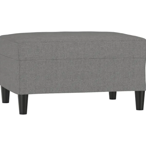 vidaXL Pallar>Fotpall mörkgrå 70x55x41 cm tyg