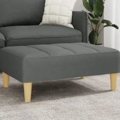 vidaXL Pallar>Fotpall mörkgrå 77x55x31 cm tyg