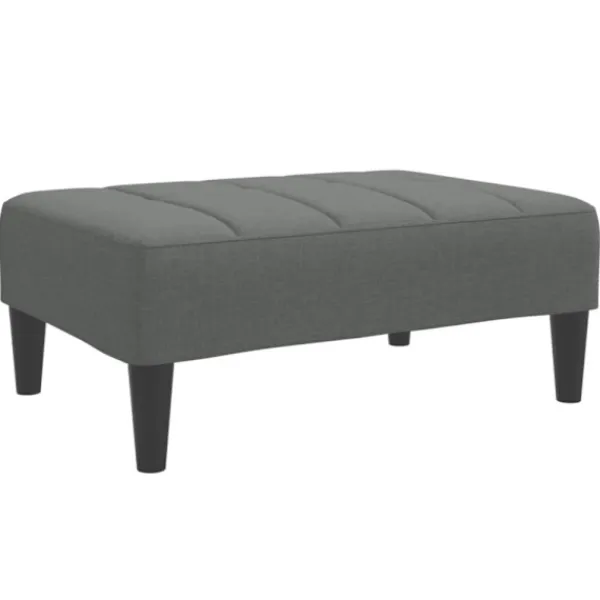 vidaXL Pallar>Fotpall mörkgrå 77x55x31 cm tyg
