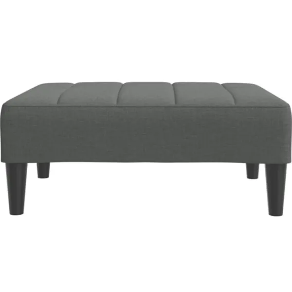 vidaXL Pallar>Fotpall mörkgrå 77x55x31 cm tyg