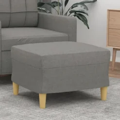 vidaXL Pallar>Fotpall mörkgrå 60x50x41 cm tyg
