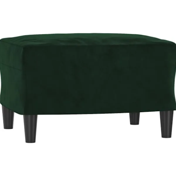 vidaXL Pallar>Fotpall mörkgrön 60x50x41 cm sammet