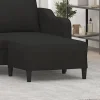 vidaXL Pallar>Fotpall svart 70x55x41 cm tyg
