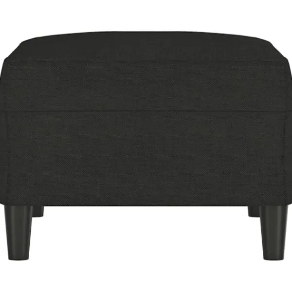 vidaXL Pallar>Fotpall svart 70x55x41 cm tyg