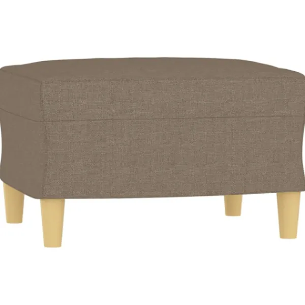 vidaXL Pallar>Fotpall Taupe 60x50x41 cm tyg