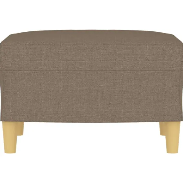 vidaXL Pallar>Fotpall Taupe 60x50x41 cm tyg
