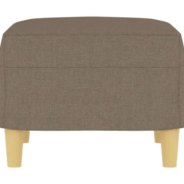 vidaXL Pallar>Fotpall Taupe 60x50x41 cm tyg