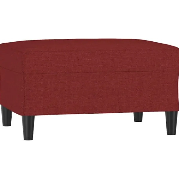 vidaXL Pallar>Fotpall Vinröd 70x55x41 cm tyg