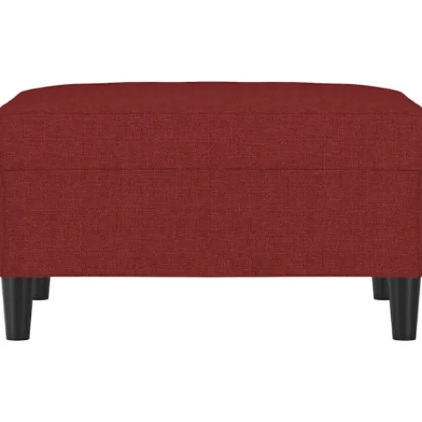 vidaXL Pallar>Fotpall Vinröd 70x55x41 cm tyg