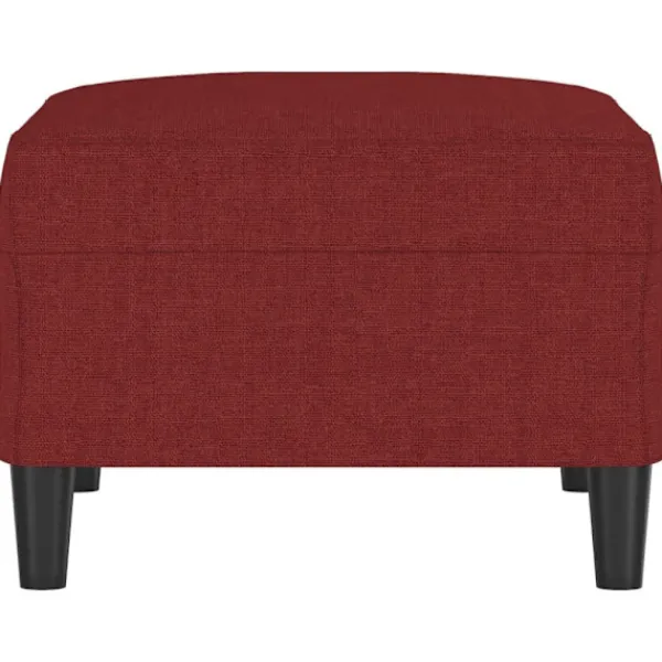 vidaXL Pallar>Fotpall Vinröd 70x55x41 cm tyg